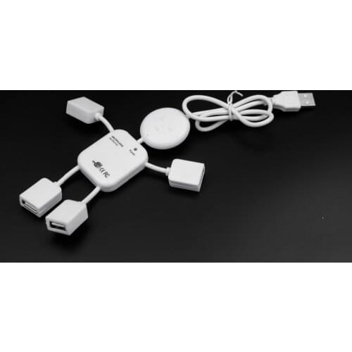 New 4 Port Hub High-Speed USB1.1 Humanoid Splitter Cable Adapter For Laptop PC