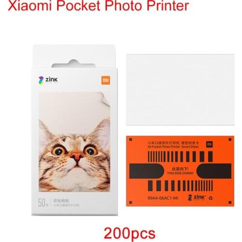 Original Xiaomi ZINK Pocket Printer Paper Self-adhesive Photo Print Sheet For Xiaomi 3-inch Mini Pocket Photo Printer Only Paper