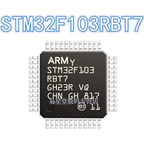 1PCS 100% new original authentic STM32F103RBT7 QFP-64 32F103RBT7 QFP64 32-bit microcontroller chip