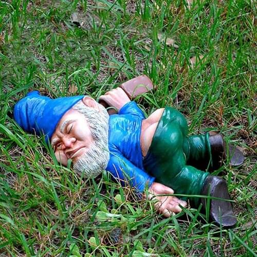 Resin Drunk Gnome Dwarfs Funny Resin Statue Cute DIY Home Decoration For Desk Outdoor Garden Sculpture Decor Ornaments Crafts