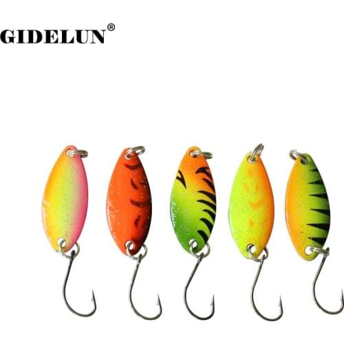 Wholesale fishing lure 100pcs 32mm 2.5g metal spoon fishing lure trout spoon