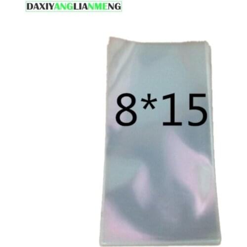 Clear Cellophane Bags 8x15cm Transparent Opp cosmetic Clear plastic storage bag gift bags candy tools flat pocket