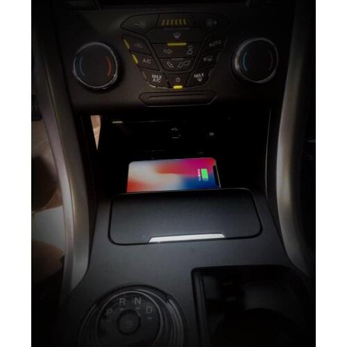 Qi Car Wireless Charger For iPhone Samsung S10 S9 car wireless charger for Ford Mondeo 2017-2018 Fast Phone Holder