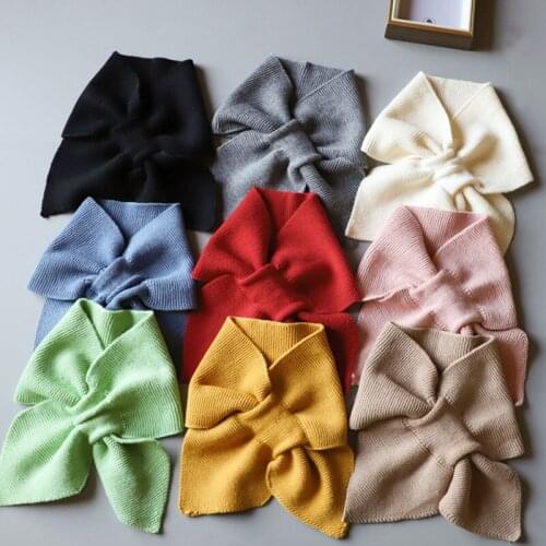 Scarf Style Fake Collar Bow Black Warm Knited False Collar Tie Stand Removable Vintage detachable collars for women Neckwear