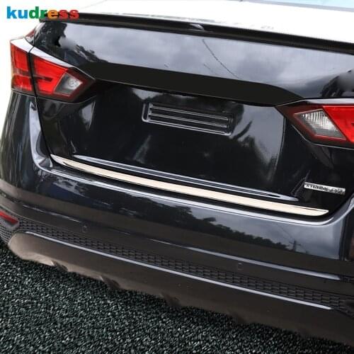 For Nissan Altima 2019 2020 Stainless Steel Rear Trunk Lid Spoiler Cover Trim Tailgate Door Handle Boot Garnish Accessories