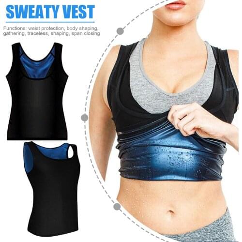 Unisex Sweat Sauna Shaper Waist Trainer Body Shapers Vest Waist Trainer Vest Slimming Sauna Tank Top for Weight Loss women
