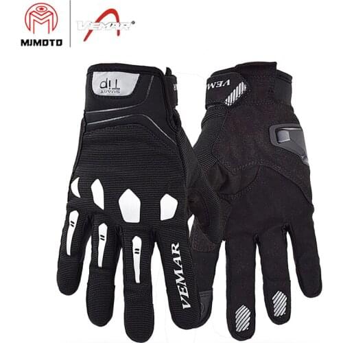 Vemar Summer Motocross Gloves MTB Off-Road Mountain Bike Motorcycle Riding Gloves Full Finger Touch Screen Gloves Breathable New