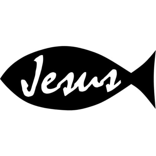 15.2*6.2CM Christian Jesus Fish Car Sticker Funny Cartoon Car Styling Accessories Motorcycle Vinyl Sticker C1-0264
