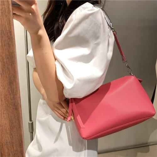 Women Leather Small Underarm Bag for Women 2021 Summer Shoulder Messenger Bags Luxury Brand Fashion Travel Chain Handbags