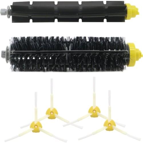 1 Bristle brush +1 Flexible Beater Brush +4 Side Brush for iRobot Roomba 600 700 Series Vacuum Cleaning Robots 760 770 780 790