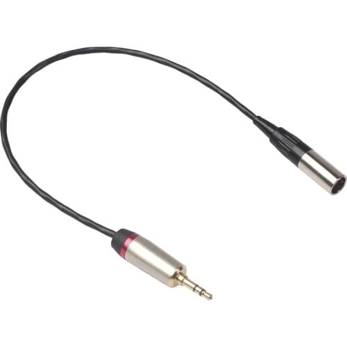 1pc Mini 3.5mm Male to XLR Male Cable Microphone Stereo Audio Adapter Black