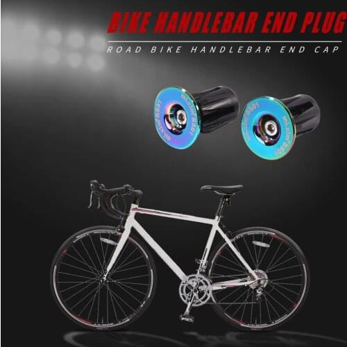 2x Burnt Blue Bike Handle Bar End Cap Aluminum Alloy MTB Road Bike End Plug for Bike Handlebar Accessory
