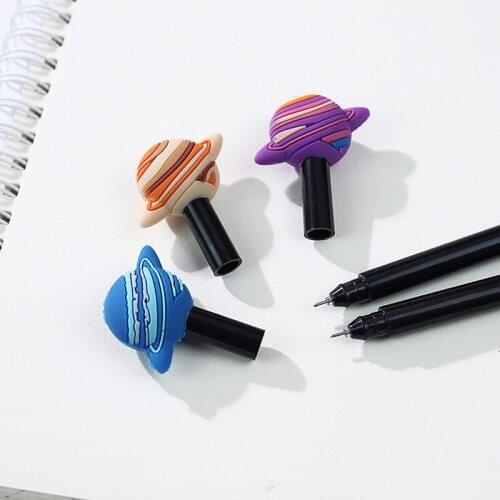 2pcs Beautiful Starry Sky Planet Gel Pen Student Stationery School Office Supply 0.5mm Black ink