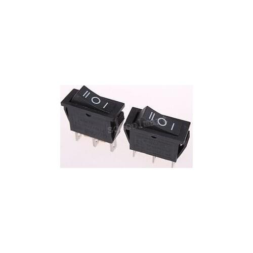 5 Pcs SPDT Black On/Off/On Rocker Switch AC 250V/10A 125V/15A