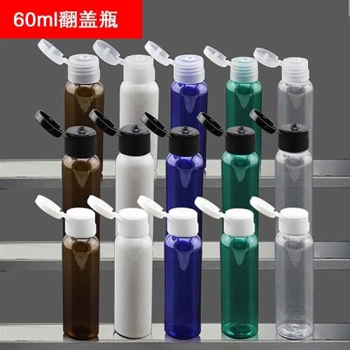 60ml Bow Fip Cover Cosmetic Refillable Packing Bottle PET Hard Plastic Bottle 15pcs/lot