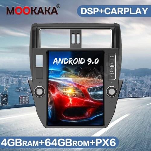 Tesla Style Android 9 64GB Car GPS Navigation Multimedia Player For Toyota Land Cruiser Prado 150 2010-2013 Car Stereo Head Unit