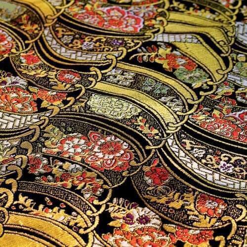 CF528 1meter The Waves Jacquard Nishijin Brocade Fabric Chinese Qipao Cheongsam/Japanese Kimono Clothing Fabric DIY Sewing Cloth