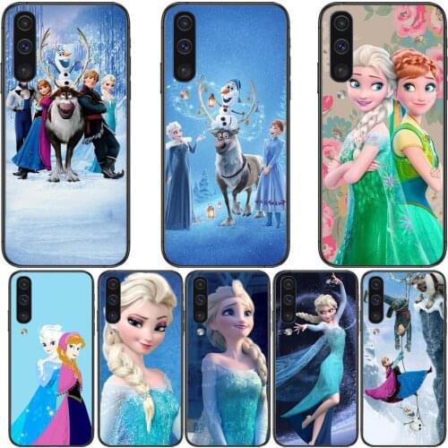 Frozen Princess Phone cover hull For SamSung Galaxy S8 S9 S10E S20 S21 S5 S30 Plus S20 fe 5G Lite Ultra black soft case