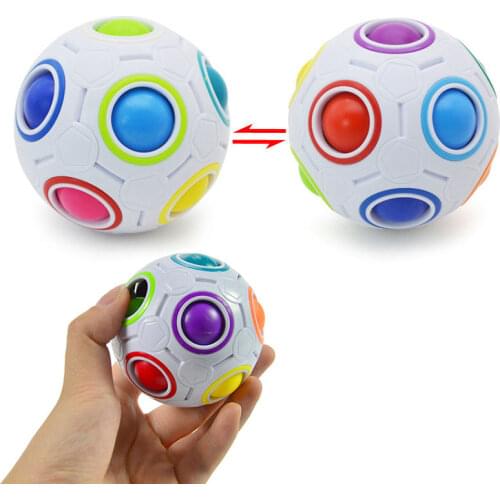 Kids Magic Ball decompression Ball Toy Magic Rainbow Ball Educational Toy Training Logical Space Thinking Educational Toy Gift