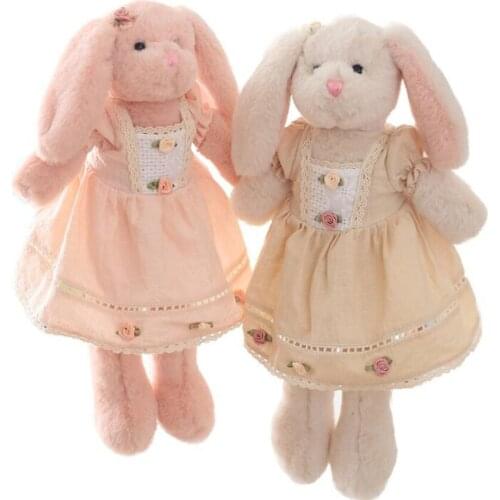 Baby Kid Plush Toy for Christmas Birthday Gift Children Plush Stuffed Toys long ear dressing rabbit