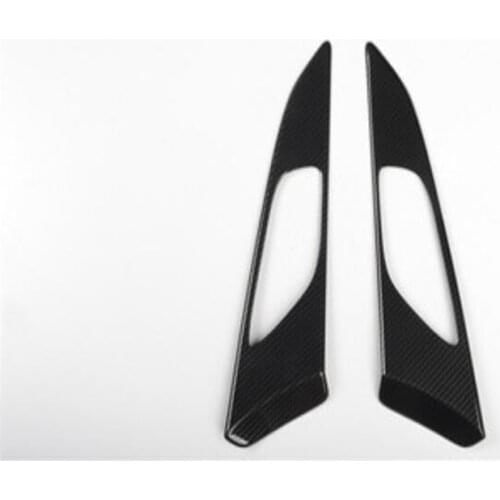 For Mazda 3 Axela2014 2015 2016 interior modification HIPS mahogany carbon fiber door handle frame 2pcs car accessories left