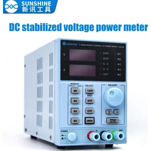 Sunshine 30V 5A DC Power Supply P-3005A Digital Programmable Adjustable 4 Bits Digital Accurate display Laboratory Power Supply