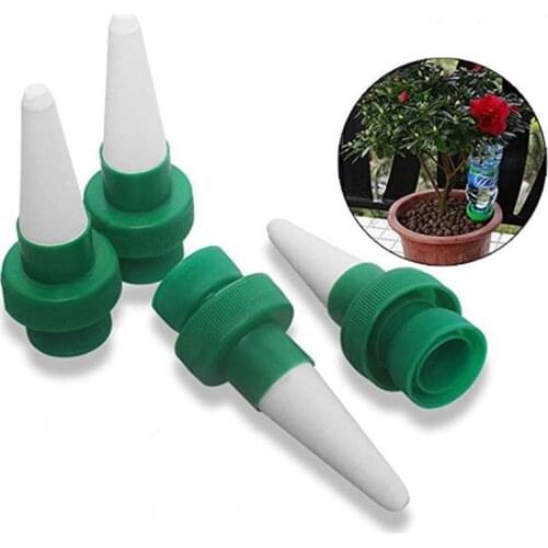 4 pcs Self Automatic Drip Irrigation Bottle Ceramic Lazy Watering Device Plant Flowers Bonsai Waterer For Garden Travel Dripper