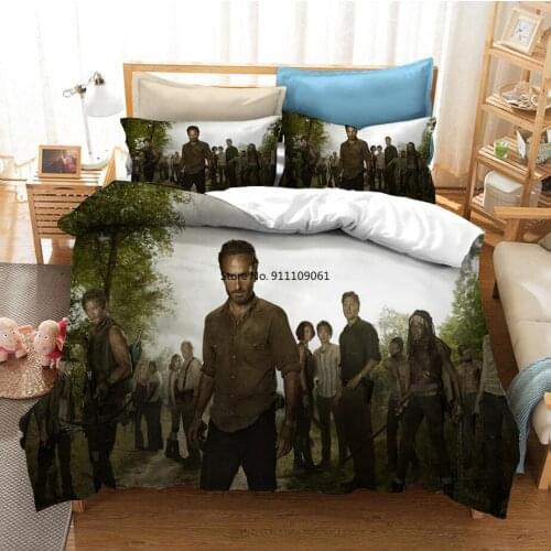 Horror TV Series The Walking Dead 3D Printed Bedding Set Duvet Covers Pillowcases Comforter Bedding Set Bedclothes Bed Linen