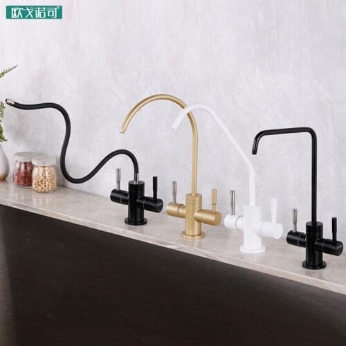 Double handles colorful pure water drinking faucet filter kitchen faucets