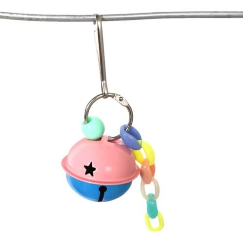 Legendog Parrot Bell Toy Interactive Funny Toy Bird Hanging Bell Toy Parrot Hanging Toy Colorful Bird Toy Bird Cage Hanging Toy