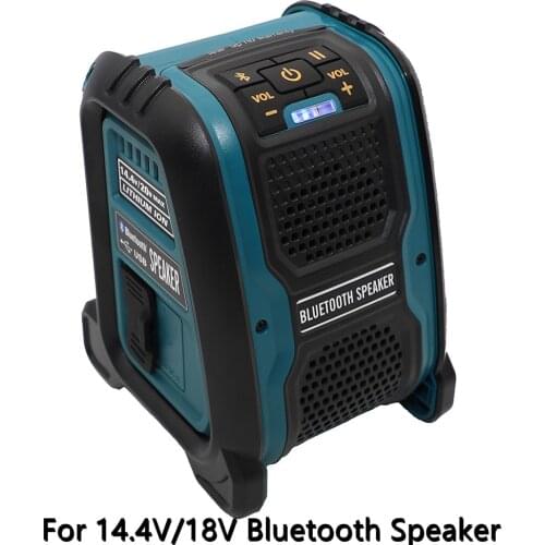 14.4V 18V Li-ion Battery Bluetooth Speaker For Dewalt For Makita For Bosch For Milwaukee 15W MP3 Player Loudspeaker Amplifier