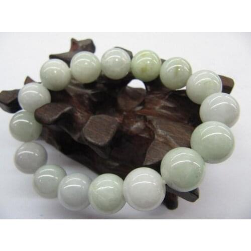 Natural Certified A Grade Jades (jadeite) 12mm Round Beads Bracelet