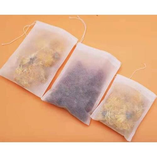 New Food Grade Non-woven Fabric Tea Bags 100Pcs Tea Filter Bags For Spice Tea Infuser with String Heal Seal Spice Filters Tools