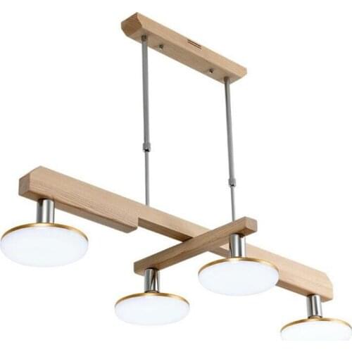 Suspension Luminaire Nordic Wood LED Pendant Light for Dining Room Japanese Office LED Strip Hanging Lamp Home Decor Hanglamp