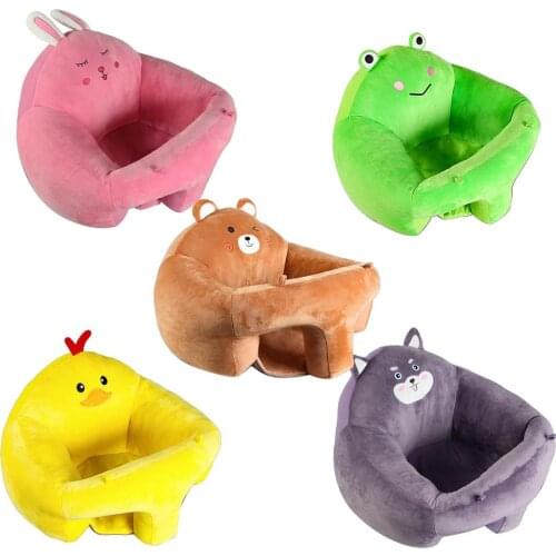 Portable Baby Support Seat Soft Dining Chair Cushion Sofa Plush Soft Animal Shaped Nursery Pillow Protectors Baby Plush Toys