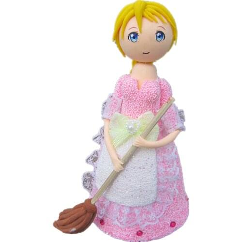 Lovely Handcrafted Clay Dolls Princess Doll Model With DIY Making Accessory