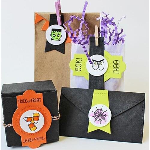 Halloween EEK BOO Elements Transparent Stamp Clear Stamps for DIY Scrapbooking Paper Cards Decorative Crafts Supplies 4x4 inch