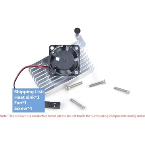 1PC Heat sink with fan Aluminum alloy material to send heat dissipation stickers for NanoPi M1 Plus/A64 development board