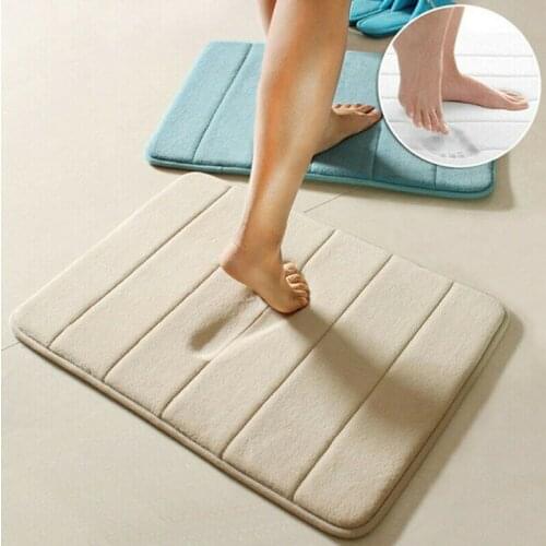 Luxurious Absorbent Soft Comfortable Memory Foam Bath Mat Bathroom Shower Rug Non Slip