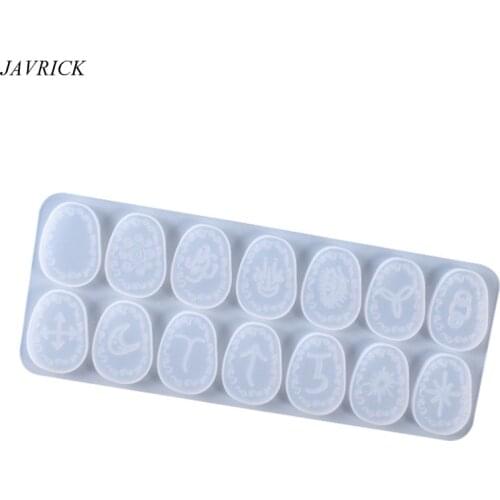 Rune Divination Casting Silicone Mould DIY Crafts Plaster Soap Making Tool Crystal Epoxy Resin Mold