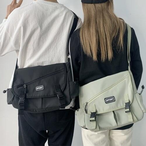 Japanese Students School Bag Large Capacity Couples Tutorial Bags Fashion Bags Cool Youth Gift Simple Canvas Bag