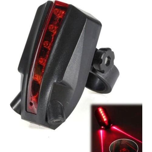 Cycling Bicycle Bike Taillight, 2 Laser + 5 LED 4 Modes, Warning Flashing Lamp Alarm Light LED Safety Light, Waterproof