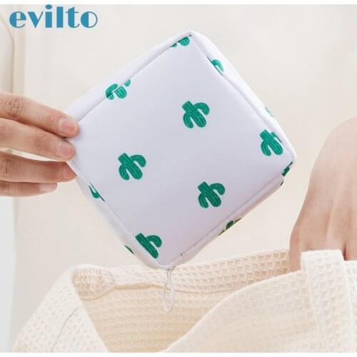 Women Coin Purse Portable Tampon Storage Bag Sanitary Pad Pouch Napkin Lipstick Cosmetic Bags Orgainzer Ladies Makeup Bag