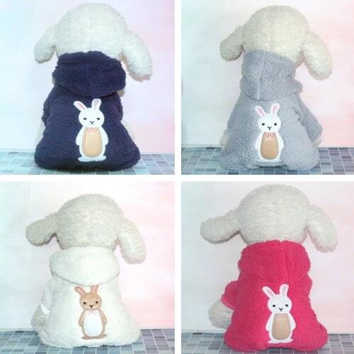 Winter Warm Pet Dog Clothes Soft Fleece Four-legs Hoodies Outfit For Small Dogs Chihuahua Pug Sweater Clothing Puppy Coat Jacket