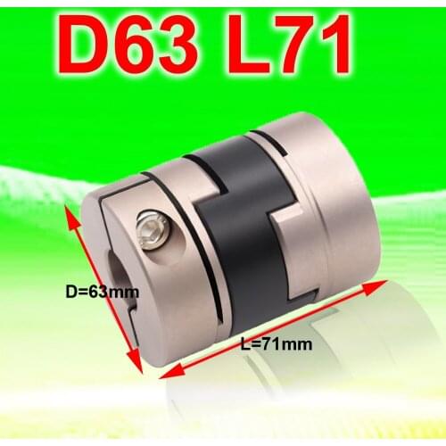 1PC Aluminium Clamp Screw Oldham Cross Slide Coupling Encoder D63 L71 Shaft Coupler 12 14 15 16 17 18 19 20 22 24 25MM