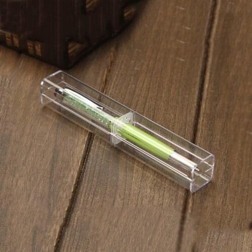 1pc Crystal Acrylic Microblading pen Box caneta microblading tebori display eyelashes tweezers storage box tattoo supplies