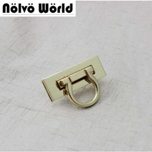 10sets 46*32mm Lock woman bag making gunmetal pressed lock briefcase lock genuine leather Hardware