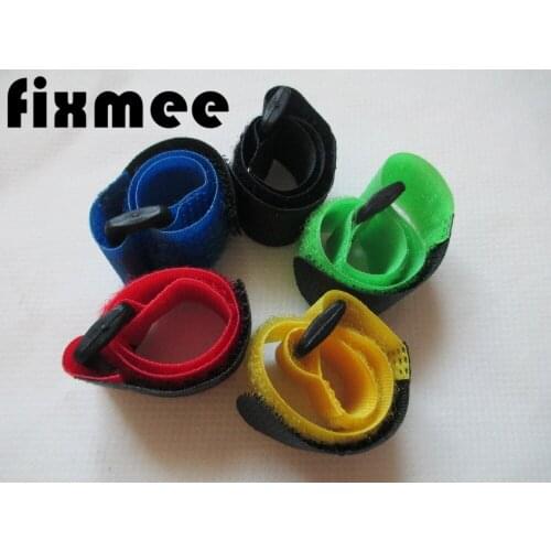 10pcs 12inch Self Adhesive Reusable Cable Tie Nylon Fastener Hook and Loop Strap Cord Ties PC TV Organizer 30cm Length 2cm Width