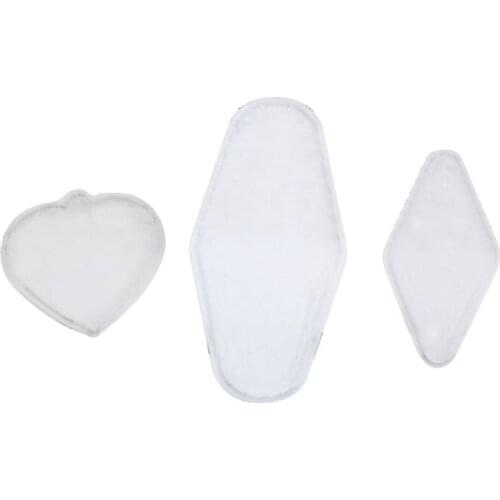 3Pc Handmade Heart Rhombic Cat Dog Tag Pendant Silicone Mold With Hole Resin Casting Mold Jewelry Making Tool Art Crafts N2UE