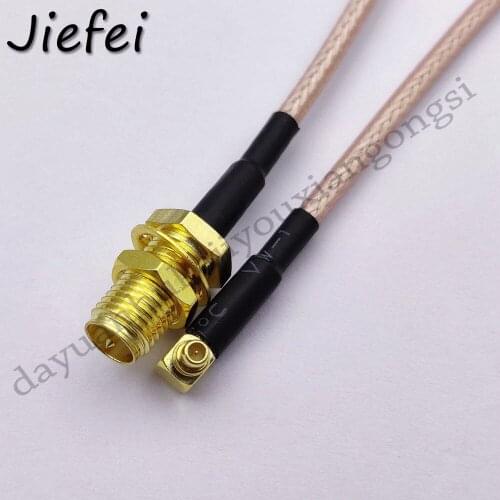 30pcs MCX Male Right Angle to RP SMA Female RG316 Pigtail RF Adapter cable 20CM